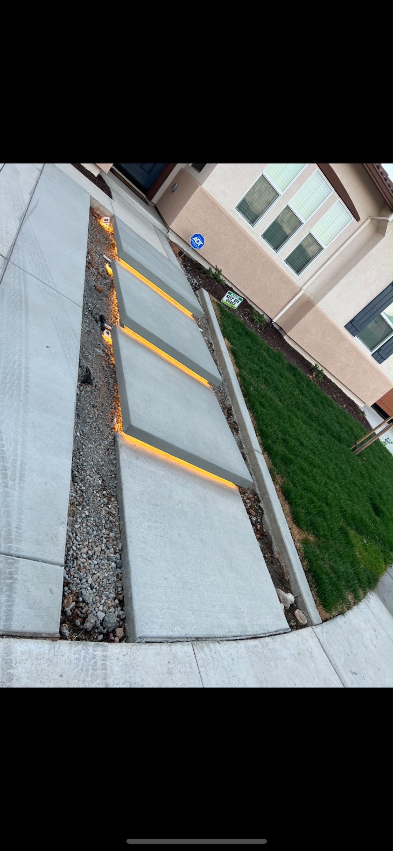 Concrete Steps with LED Lighting